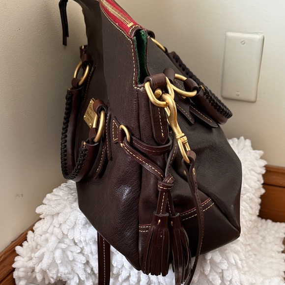 Dooney & Bourke Brown Tmoro Florentine Stanwich Satchel - Picture 2 of 10